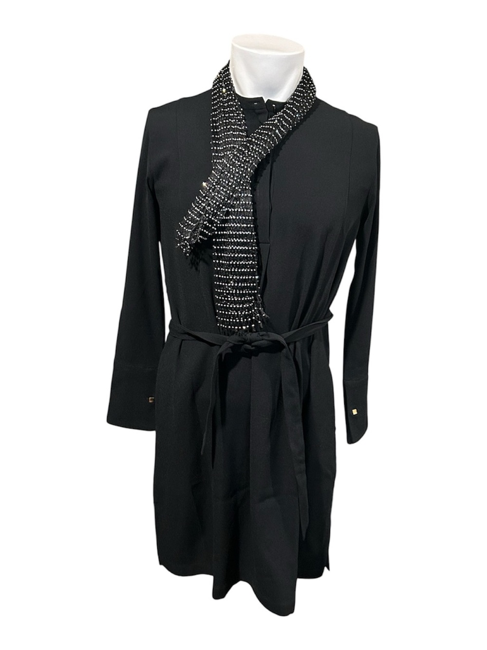 MM. Lafleur Black Dress Top with Metal Hook Detail